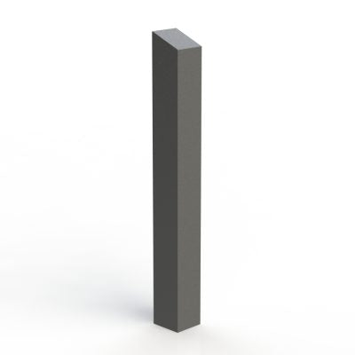 Black square recycle plastic bollard